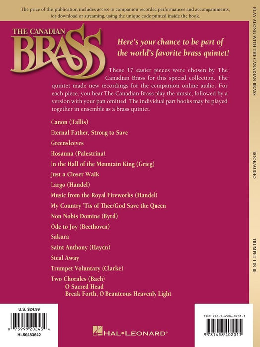 Play Along with The Canadian Brass 17 Easy Pieces 1st Trumpet 銅管樂器 小號 小品 | 小雅音樂 Hsiaoya Music