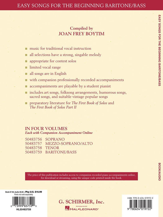 Easy Songs for the Beginning Baritone/Bass | 小雅音樂 Hsiaoya Music