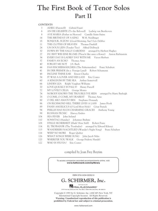 The First Book of Tenor Solos - Part II Book/CD package (2 CDs) 獨奏 | 小雅音樂 Hsiaoya Music