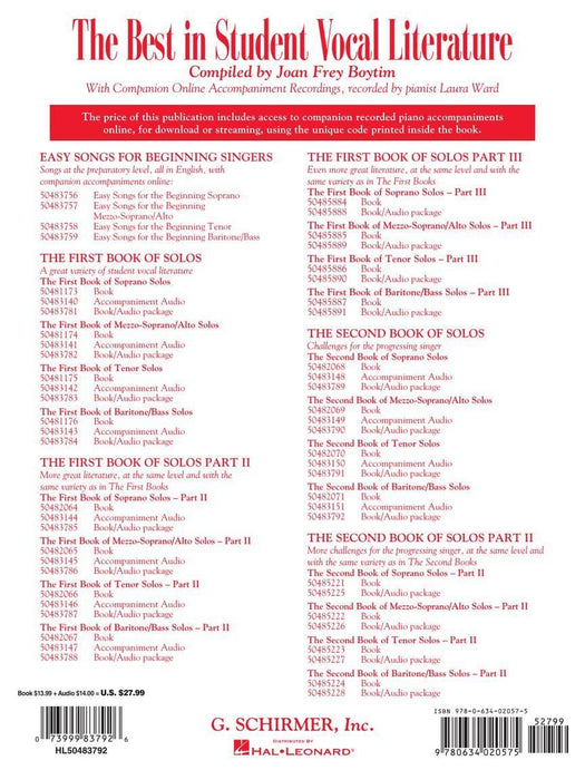 The Second Book of Baritone/Bass Solos Book/Online Audio 獨奏 | 小雅音樂 Hsiaoya Music