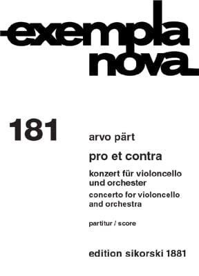 Pro et Contra: Concerto for Cello and Orchestra Study Score 協奏曲大提琴 管弦樂團 | 小雅音樂 Hsiaoya Music