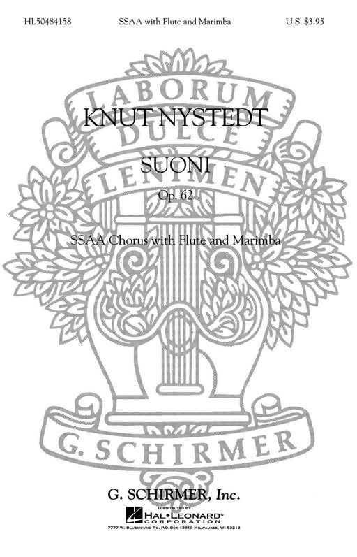 Suoni Op62 Flute/marimba/ssaa Women's Chorus (players Use Choral Score) 長笛 馬林巴琴 合唱 合唱 | 小雅音樂 Hsiaoya Music