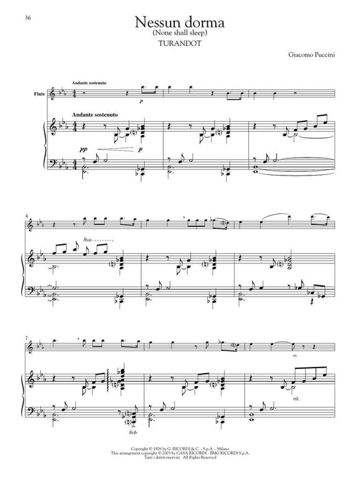 Play Puccini 10 Arias Transcribed for Flute & Piano 浦契尼 詠唱調 詠嘆調 長笛(含鋼琴伴奏) | 小雅音樂 Hsiaoya Music
