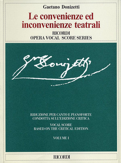 Gaetano Donizetti - Le convenienze ed inconvenienze teatrali Vocal Score two-volume set 董尼才第 聲樂總譜 聲樂 | 小雅音樂 Hsiaoya Music