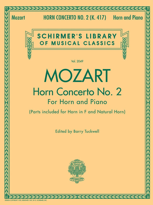 Concerto No. 2, K. 417 Schirmer Library of Classics Volume 2049 莫札特 協奏曲 | 小雅音樂 Hsiaoya Music