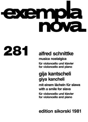 Alfred Schnittke - Musica Nostalgica and Giya Kancheli - With a Smile for Slava for Cello and Piano Reduction 施尼特克 大提琴 鋼琴 大提琴(含鋼琴伴奏) | 小雅音樂 Hsiaoya Music