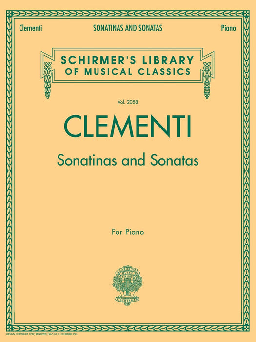 Sonatinas and Sonatas Schirmer Library of Classics Volume 2058 克雷門悌穆奇歐 小奏鳴曲 奏鳴曲 | 小雅音樂 Hsiaoya Music