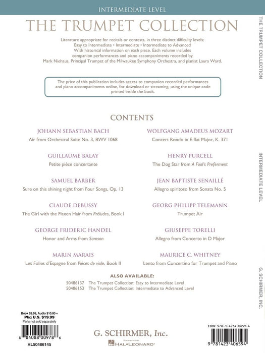 The Trumpet Collection Intermediate Level G. Schirmer Instrumental Library with audio of performances & accompaniments 小號 伴奏 | 小雅音樂 Hsiaoya Music