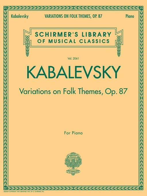Variations on Folk Themes, Op. 87 Schirmer Library of Classics Volume 2061 詠唱調 民謠 | 小雅音樂 Hsiaoya Music