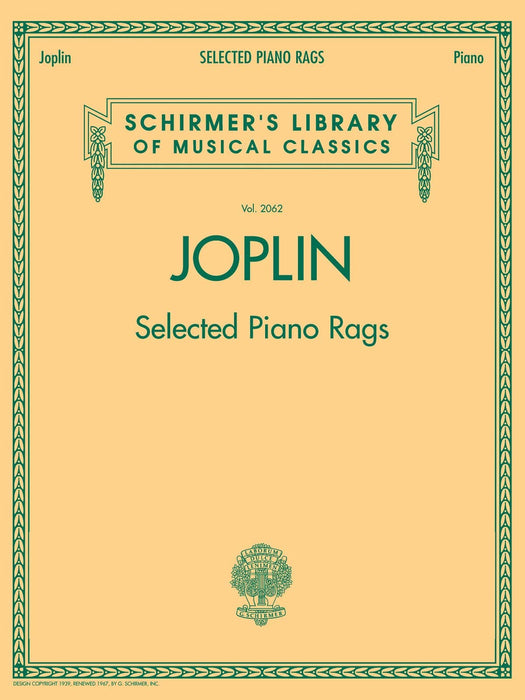 Selected Piano Rags Schirmer Library of Classics Volume 2062 喬普林 鋼琴 | 小雅音樂 Hsiaoya Music
