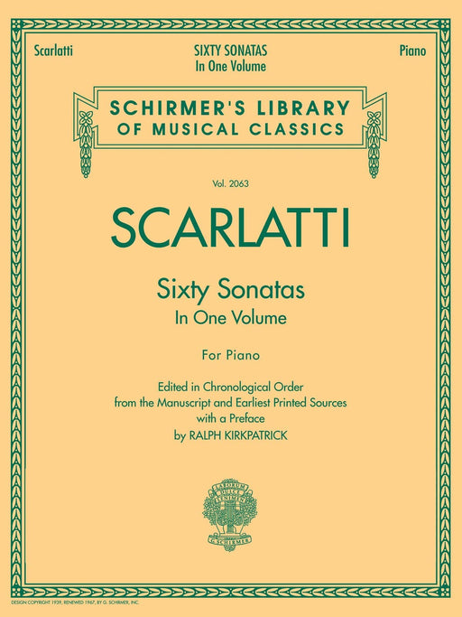 60 Sonatas, Books 1 and 2 Schirmer Library of Classics Volume 2063 斯卡拉第多梅尼科 奏鳴曲 | 小雅音樂 Hsiaoya Music