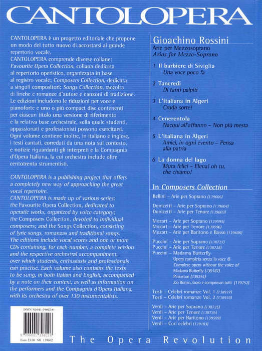 Rossini Arias for Mezzo-Soprano Cantolopera Series 次女高音 詠唱調 詠嘆調 聲樂 | 小雅音樂 Hsiaoya Music