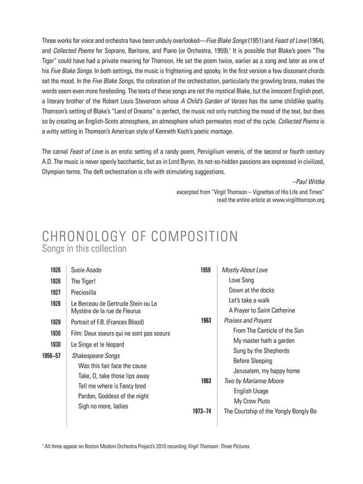 Virgil Thomson - Collected Songs High Voice (24 Songs) 湯姆森,維吉爾 高音 | 小雅音樂 Hsiaoya Music