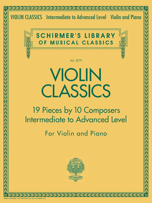 Violin Classics Schirmer Library of Classics Volume 2079 Intermediate to Advanced 小提琴 | 小雅音樂 Hsiaoya Music
