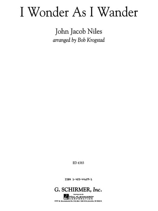I Wonder As I Wander - Full Score 大總譜 | 小雅音樂 Hsiaoya Music