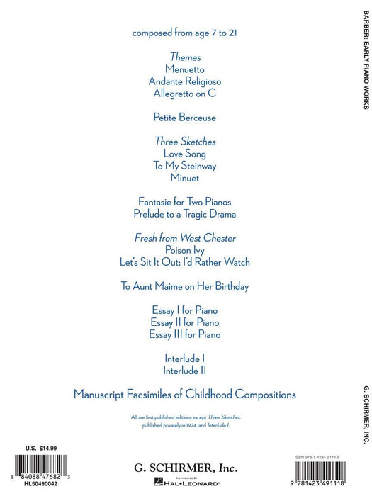 Early Piano Works 鋼琴 | 小雅音樂 Hsiaoya Music