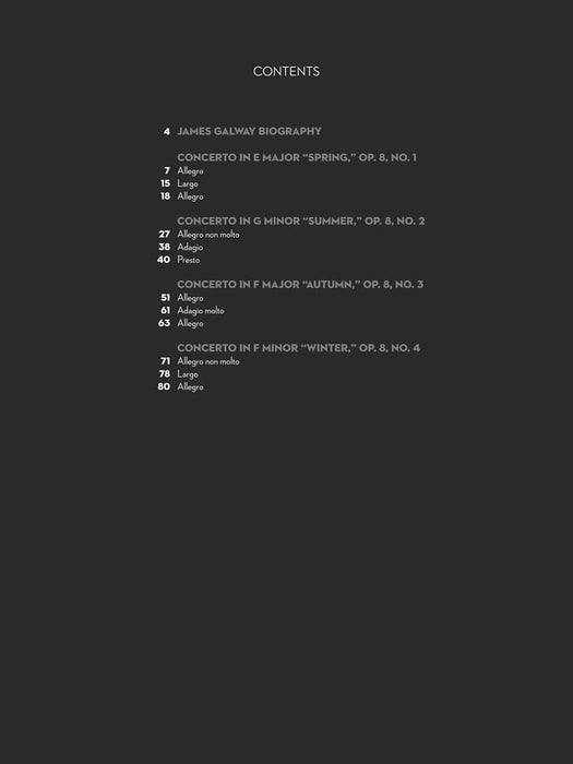 The Four Seasons Complete transcribed for flute and piano by James Galway Flute and Piano Reduction 韋瓦第 四季 長笛 鋼琴 長笛 鋼琴 | 小雅音樂 Hsiaoya Music