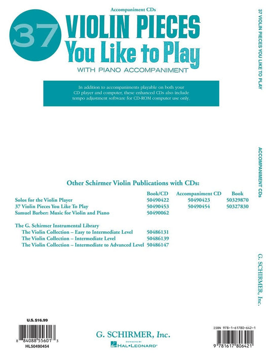 37 Violin Pieces You Like to Play Two Accompaniment CDs 小提琴 小品 伴奏 | 小雅音樂 Hsiaoya Music