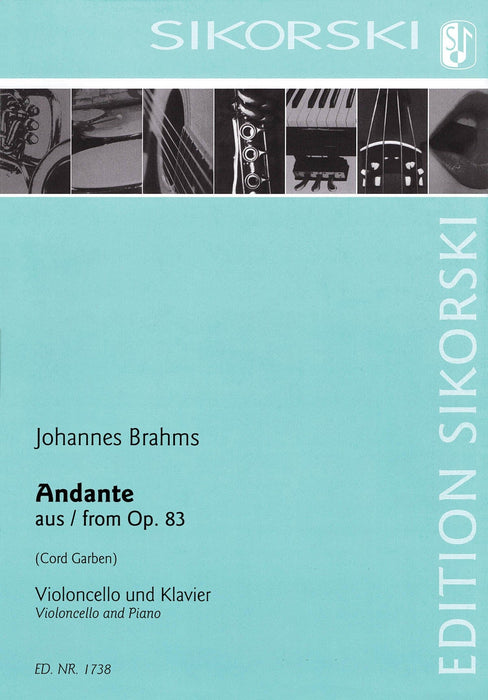 Andante from Op. 83 Violoncello and Piano 布拉姆斯 行板 大提琴(含鋼琴伴奏) | 小雅音樂 Hsiaoya Music