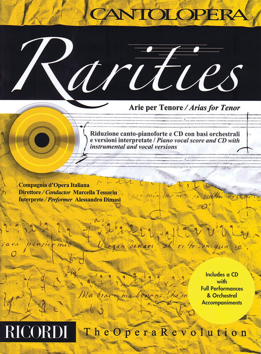 Rarities: Arias for Tenor With a CD of Full Performances and Orchestral Accompaniments Cantolopera Book/CD 詠唱調 管弦樂伴奏 詠嘆調 聲樂 | 小雅音樂 Hsiaoya Music