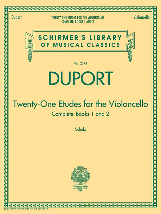 Duport - 21 Etudes for the Violoncello, Complete Books 1 & 2 Schirmer Library of Classics Volume 2095 練習曲 大提琴 | 小雅音樂 Hsiaoya Music