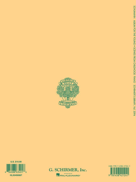 Schumann - Album for the Young · Scenes from Childhood Schirmer Library of Classics Volume 2094 舒曼羅伯特 少年曲集兒時情景 | 小雅音樂 Hsiaoya Music