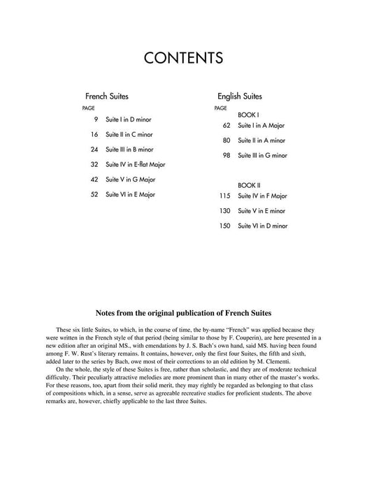 Johann Sebastian Bach - French Suites · English Suites Complete Schirmer Library of Classics Volume 2093 巴赫約翰‧瑟巴斯提安 法國組曲英國組曲 | 小雅音樂 Hsiaoya Music