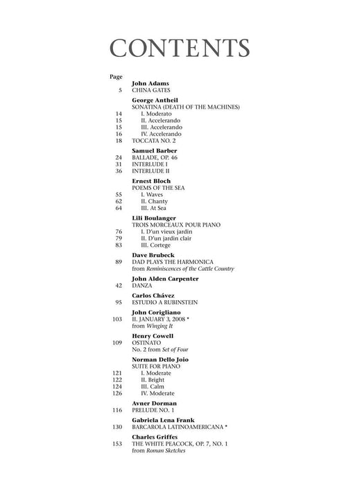 The G. Schirmer Piano Collection 33 Works by 25 Composers from the 20th and 21st Centuries 鋼琴 | 小雅音樂 Hsiaoya Music