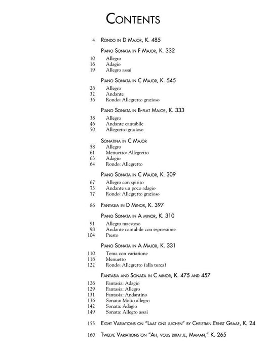 Mozart - Favorite Piano Works Schirmer Library of Classics Volume 2101 莫札特 鋼琴 | 小雅音樂 Hsiaoya Music