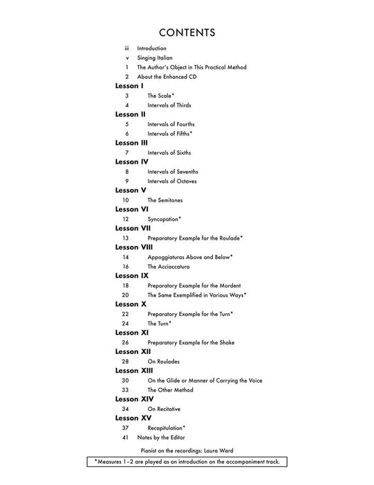 Practical Method of Italian Singing Mezzo-Soprano (Alto) or Baritone, Book/Online Audio 次女高音 | 小雅音樂 Hsiaoya Music