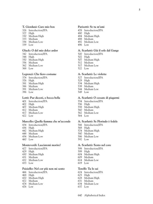 28 Italian Songs and Arias of the 17th and 18th Centuries - Complete All 5 Keys in One Volume 詠唱調 | 小雅音樂 Hsiaoya Music
