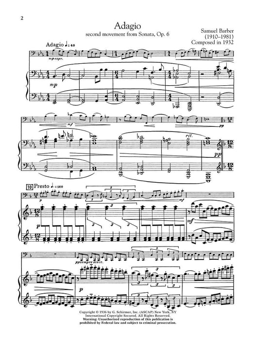 The G. Schirmer Cello Anthology 12 Works from the 20th Century Cello and Piano & Solo Cello 大提琴 鋼琴 獨奏 大提琴 | 小雅音樂 Hsiaoya Music