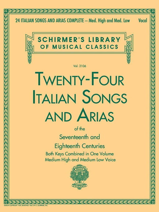 24 Italian Songs & Arias Complete Medium High and Medium Low Voice 詠唱調 低音 | 小雅音樂 Hsiaoya Music