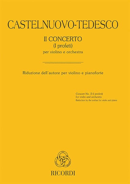 Concerto No. 2 (I Profeti) Violin and Orchestra Reduction for Violin and Piano 卡斯特諾沃－泰德斯可 協奏曲 管弦樂團 小提琴(含鋼琴伴奏) | 小雅音樂 Hsiaoya Music