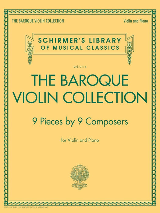 The Baroque Violin Collection - 9 Pieces by 9 Composers Schirmer's Library of Musical Classics Vol. 2114 巴洛克小提琴 小品 | 小雅音樂 Hsiaoya Music