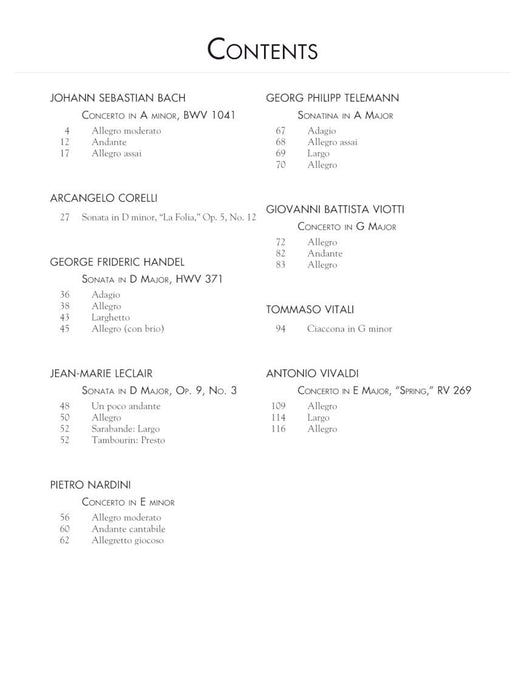 The Baroque Violin Collection - 9 Pieces by 9 Composers Schirmer's Library of Musical Classics Vol. 2114 巴洛克小提琴 小品 | 小雅音樂 Hsiaoya Music