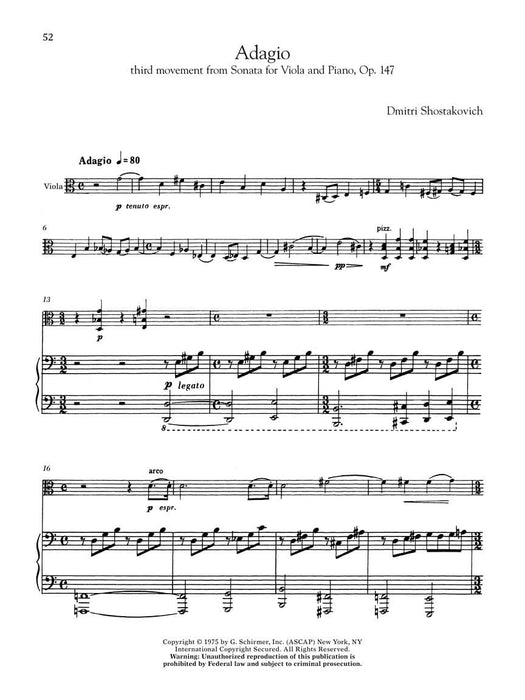 The G. Schirmer Viola Anthology - Viola And Piano 11 Works from the 20th and 21st Centuries 中提琴 鋼琴 | 小雅音樂 Hsiaoya Music