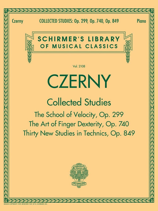 Czerny: Collected Studies - Op. 299, Op. 740, Op. 849 Schirmer Library of Classics Volume 2108 徹爾尼 | 小雅音樂 Hsiaoya Music