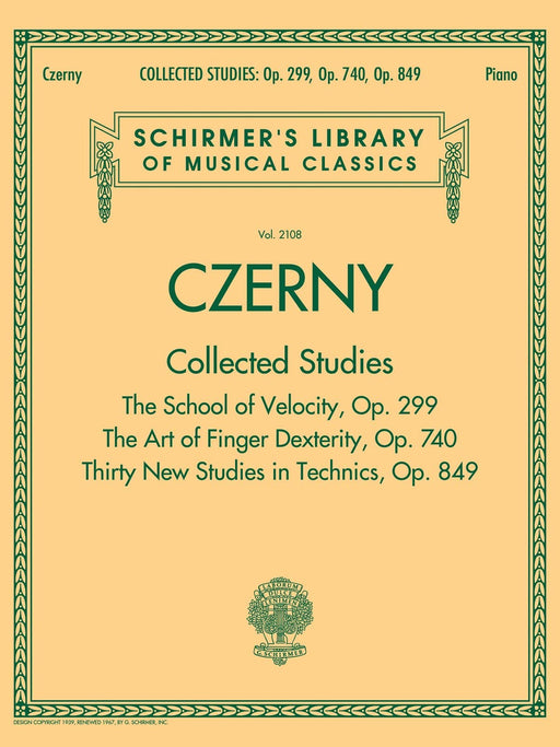 Czerny: Collected Studies - Op. 299, Op. 740, Op. 849 Schirmer Library of Classics Volume 2108 徹爾尼 | 小雅音樂 Hsiaoya Music