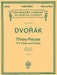 3 Violin Pieces Schirmer Library of Classics Volume 1961 Violin and Piano 德弗札克 小提琴 小品 小提琴 鋼琴 | 小雅音樂 Hsiaoya Music