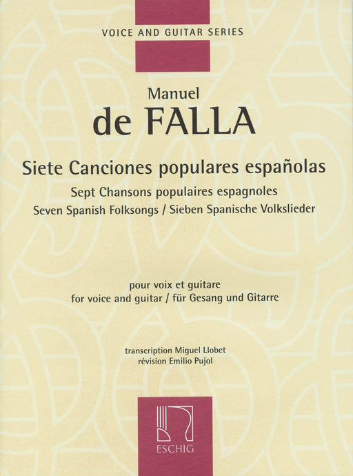 Siete Canciones Populares Españolas/Seven Spanish Folksongs Medium Voice and Guitar 法雅 吉他 民謠 聲樂與器樂 | 小雅音樂 Hsiaoya Music
