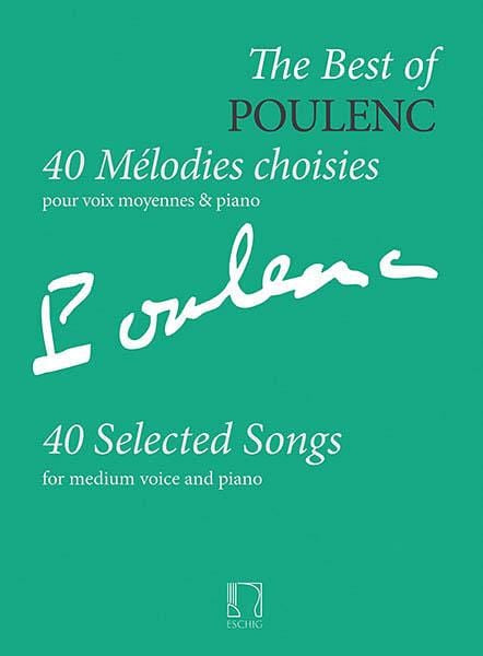 The Best of Poulenc - 40 Selected Songs Voice and Piano (Original Keys), Medium Voice 鋼琴 中音 | 小雅音樂 Hsiaoya Music