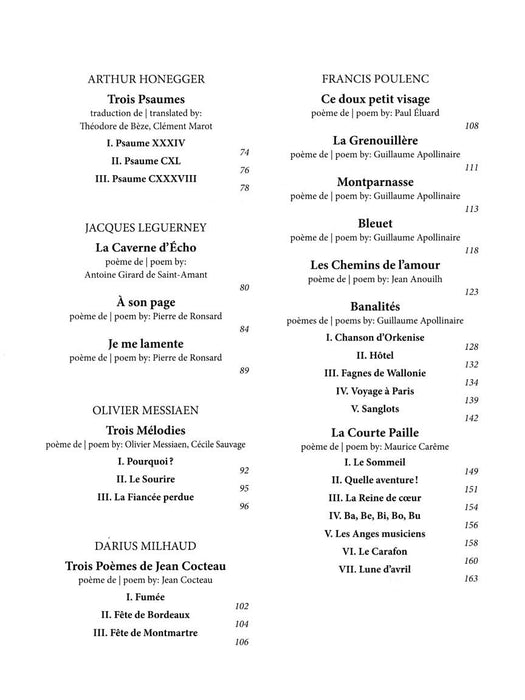 20th Century French Art Songs Medium/Low Voice 藝術歌曲 中音 | 小雅音樂 Hsiaoya Music