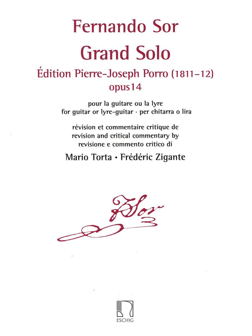 Grand Solo: Edition Pierre Porro (1811-12), Op. 14 吉他 | 小雅音樂 Hsiaoya Music