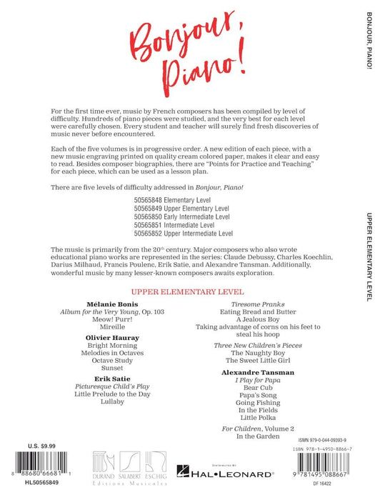 Bonjour, Piano! - Upper Elementary Level 16 Pieces by French Composers in Progressive Order 小品 作曲家 鋼琴 | 小雅音樂 Hsiaoya Music