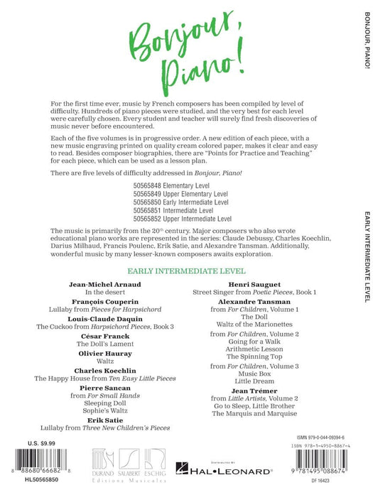 Bonjour, Piano! - Early Intermediate Level 19 Pieces by French Composers in Progressive Order 小品 作曲家 鋼琴 | 小雅音樂 Hsiaoya Music