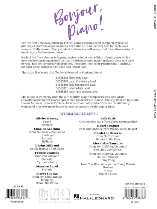 Bonjour, Piano! - Intermediate Level 20 Pieces by French Composers in Progressive Order 小品 作曲家 鋼琴 | 小雅音樂 Hsiaoya Music