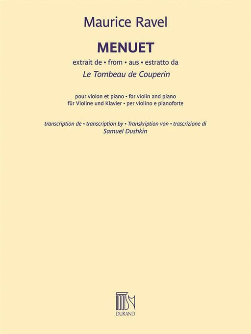 Menuet from Le Tombeau de Couperin Violin and Piano 拉威爾‧摩利斯 小步舞曲 小提琴(含鋼琴伴奏) | 小雅音樂 Hsiaoya Music