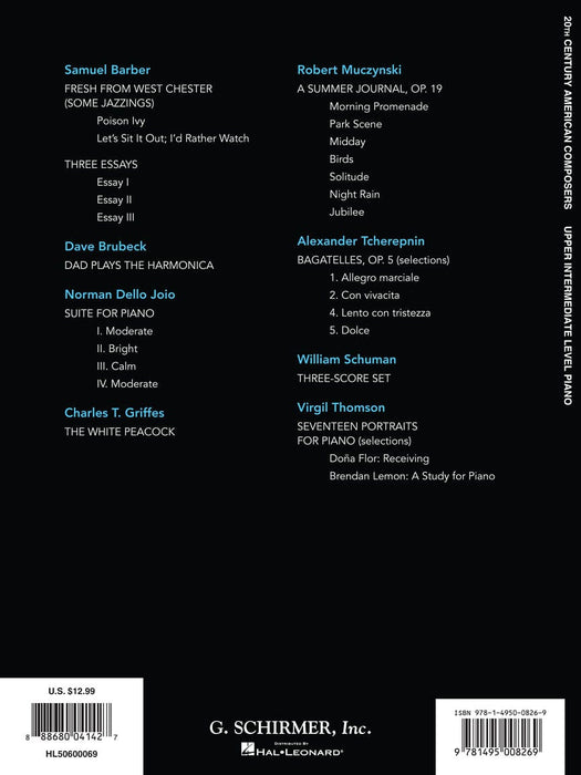 20th Century American Composers - Upper Intermediate Level Piano 27 Works by 8 Composers 鋼琴 八位作曲家 | 小雅音樂 Hsiaoya Music