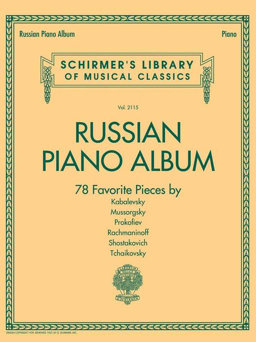 Russian Piano Album Schirmer Library of Classics Volume 2115 鋼琴 | 小雅音樂 Hsiaoya Music